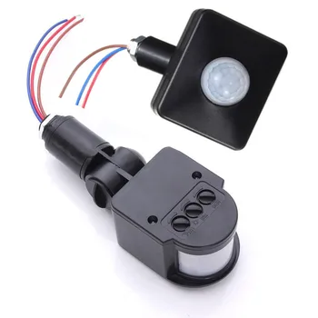 Otomatik PIR 85-265V Güvenlik PIR Kızılötesi Hareket sensör dedektörü Açık Hareket Pır sensörlü ışık Anahtarı LED Lamba