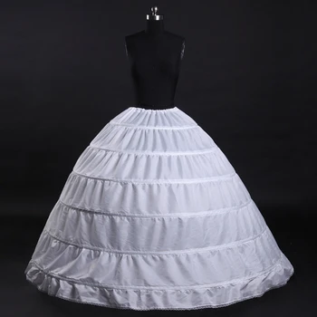 6 Çemberler Beyaz Petticoats Telaş Topu cüppe şeklinde gelinlik Jüpon Gelin Crinolines