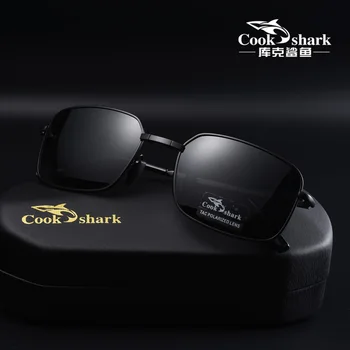 Aşçı Köpekbalığı yeni erkek güneş gözlüğü sürüş gözlükleri özel polarize açık renk değiştirme gündüz ve gece gözler erkek güneş gözlüğü tre