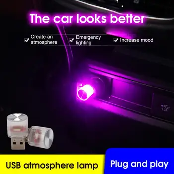 USB iç atmosfer ışıkları Mini Led renkli yanıp sönen dekorasyon atmosfer lamba Neon Styling ışık araba acil aydınlatma
