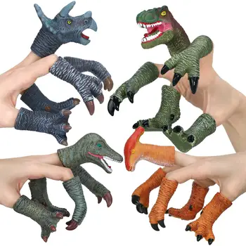 Dinozor Parmak Kuklaları Çocuklar Kauçuk Pinata Stuffers Oyuncaklar Doğum Günü Parti Malzemeleri Süslemeleri Şekeri