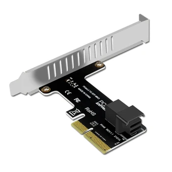 SFF 8643 Pcıe 3.0 4X / 8X Adaptör Kartı 2 U. 2 Port Kartı Nvme SSD Dönüştürücü sabit disk Genişletme Kartı Masaüstü İçin