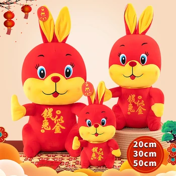 2023 Çin Zodyak Fortuna Tavşan Yeni Yıl Tang Takım Elbise Sevimli Tavşan Ev Dekor Yaratıcı Yeni Yıl Özel noel hediyesi Çocuklar İçin