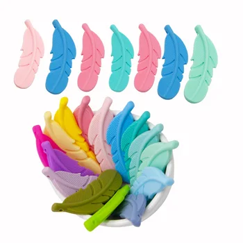 Sevimli fikir 10 adet Tüy Silikon Boncuk Bebek Diş Kaşıyıcı BPA Ücretsiz El Yapımı Çiğneme Duyusal Emzik Klip Takı bebek oyuncakları