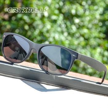 CRIXALIS Oval polarize güneş gözlükleri Erkekler İçin 2023 Retro Siyah TR90 parlama Önleyici Sürüş Güneş Gözlüğü Kadın Erkek UV400 Vintage Shades