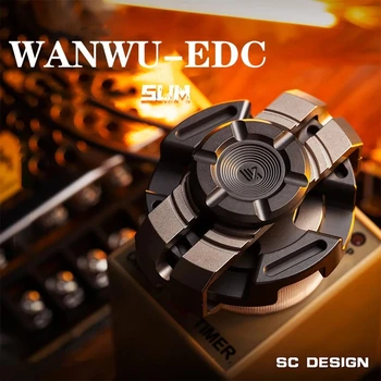 WANWU EDC Ince Cırcır Yapısı Kıpır Kıpır Spinner Gyro Metal Oyuncak Anti Stres Hediye Handspinner Metal Kıpır Kıpır Kaymak