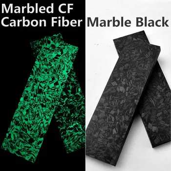CF Aydınlık karbon fiber levha Mermer Desen Dövme Kırık Desen Reçine bıçak sapı Kolu Malzeme 1 ADET