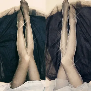 Yaz Kişilik Eğilim Kore Seksi Parlak İpek Çorap Altın ve Gümüş İpek Çorap Parlak İpek Çorap Alt Çorap
