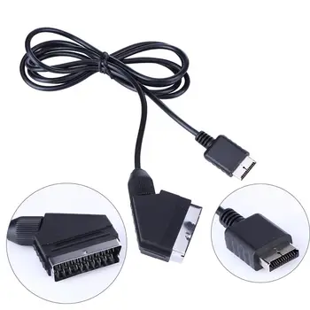 2m RGB SCART Kablo TV AV Kurşun PAL Konsolu kablo kordonu Avustralya ve Avrupa Konsolu Playstation PS1 PS2 PS3 İnce çizgi