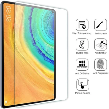 Huawei MatePad Pro 10.8 için MRX-W09 / W19 / AL09 / AL19 - 9H Premium Tablet Temperli Cam Ekran Koruyucu Film Koruyucu Kapak