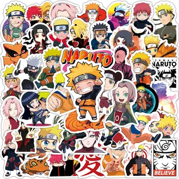 10/30/50/100 adet Anime Naruto Çıkartmalar Uzumaki Naruto Uchiha Sasuke Karikatür Çıkartması DIY Bagaj Dizüstü Su geçirmez etiket Çocuk Oyuncak