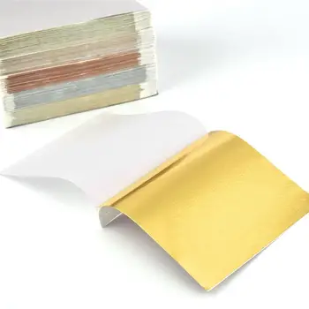 100 yaprak Taklit Altın Folyo Kağıt Yaprak Yaldız DIY Epoksi Reçine silikon kalıp Takı Yapımı Dolum Süslemeleri Reçine El Sanatları Aracı