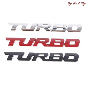3D Metal mektup Turbo araba motosiklet amblem rozet etiket yan dekorasyon