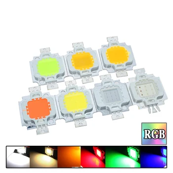LED COB Çip 10W 220V Akıllı IC LED lamba ampulü Lamba projektör Spot Dıy Aydınlatma Beyaz Sıcak beyaz / Kırmızı / Yeşil / Mavi / Sarı