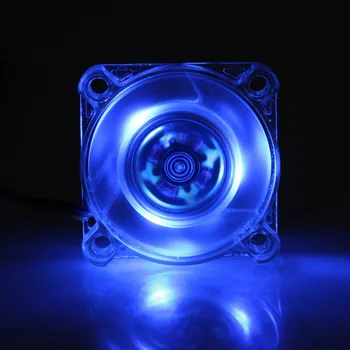 Gdstime 2 adet Şeffaf Kılıf Mavi LED Fan 40mm 12 V 3Pin Bilgisayar PC VGA Yonga Seti Soğutucu Soğutucu DC Soğutma Fanı 40x40x10mm 4010