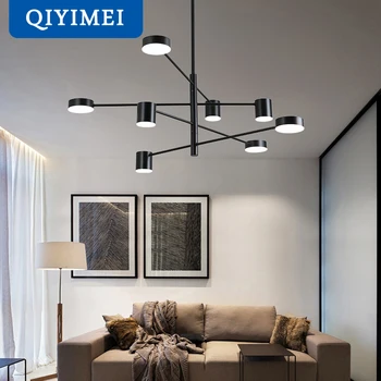 Yeni Modern LED avize ışıkları yatak odası oturma yemek odası altın siyah kapalı fikstür aydınlatma lambaları için geçerli AC90-260V