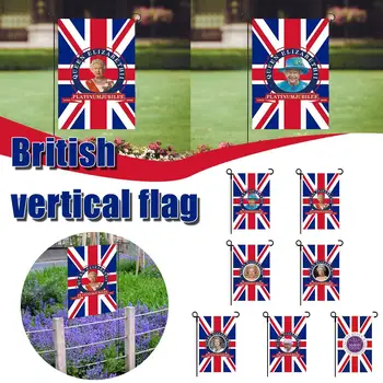 Bahçe Bayrağı İngiltere Kraliçesi 70th Yıldönümü Bayrağı Birleşik Krallık Ulusal Polyester Sallayarak Kraliçe Elizabeth Bayrağı Parti Dekorasyon