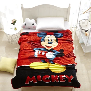 Disney Karikatür Mickey Minnie Winnie The Pooh Dikiş Desen çocuk Peluş Battaniye Uyku Yorgan çocuk Hediye Ev Tekstili