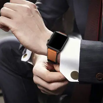 Silikon + Deri kayış Apple ürünü için 5 bant 44mm 40mm iwatch bileklik 42mm 38mm Deri watchband bilezik Apple watch 4 3 2 1 40