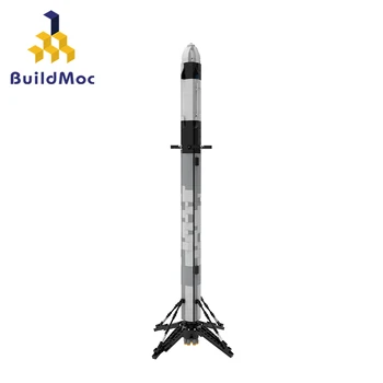 MOC Ultimate Uzay X Falcon 9 1: 110 Ölçekli Roket Yapı Taşları Set Yapay Uydu Evren Araç Tuğla Oyuncaklar Çocuk Hediyeler