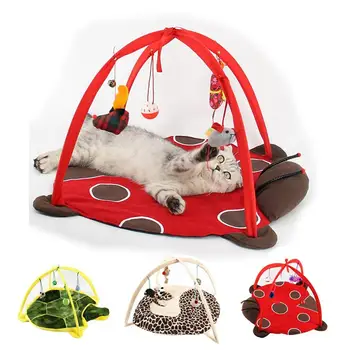 52x35cm Kedi oyun matı Kedi Çadır Aktivite Merkezi Asmak Kedi Oyuncak Topları Fareler Açık Evcil Yatak Oyun Çadırı Kedi için