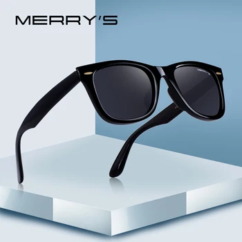 MERRYS tasarım Erkek / Kadın Klasik Retro Perçin Polarize Güneş Gözlüğü 100% UV Koruma S8140