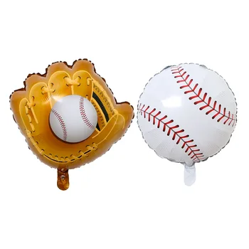 2 Adet beyzbol eldiveni Balonlar Mutlu Doğum Günü Süslemeleri Çocuklar Çocuk hediyeler Top Oyunu Tema Parti Folyo Hava Balon Malzemeleri