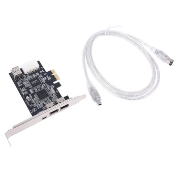 PCIe 3 Port Firewire Kablo Genişletme Kartı PCI Express 1394B ve 1394A TI XIO2213B Yonga Seti Adaptörü masaüstü bilgisayar