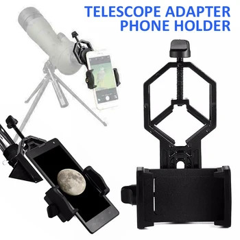 Evrensel cep telefonu teleskop Adaptörü Montaj Braketi Spotting Dürbün Mikroskoplar Manzaraları Telefon Konektörü Klip Braketi