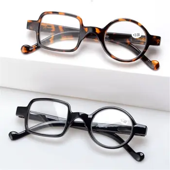 Mukavemetli 1.0 x ~ 3.5 x Okuyucular Düzensiz Vintage okuma gözlüğü Yuvarlak kare çerçeve Okuma Gözlükleri Presbiyopik Gözlük