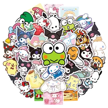 10/30/50 adet Kawaii Benim Melody Kuromi Hello Kitty Sanrio Çıkartmalar Çocuklar Kızlar için DIY Dizüstü Günlüğü Gitar Sevimli Çıkartmalar Çıkartmaları Oyuncaklar