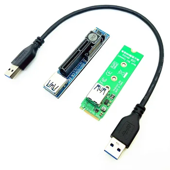 PCIE Yükseltici M Anahtar NVME M. 2 PCI Express X4 Grafik Kartları Yükseltici 30CM USB kablosu PCIE Genişletici Bağlantı Noktası Uzatma adaptör yükseltici kablosu