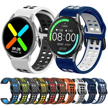 Hızlı bırakma saat kayışı İçin IMILAB W12 / KW66 Smartwatch Spor Silikon Bant Bileklik Yedek Watchband Aksesuarları