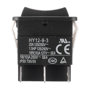 Yeni basmalı düğme anahtarı HY12-9-3 Model 6 Pins Endüstriyel Elektrikli Rocker açık kapalı Ark Anahtarı 125/250V 18/20A