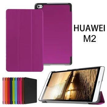 Üçgen Klasik Standı PU Deri Kapak Kılıf Huawei MediaPad Için M2 8.0 M2-801W M2-803L Huawei Tablet + Ekran Koruyucu
