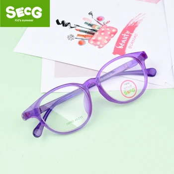 SECG güzel Çocuklar Gözlük Çerçevesi Çocuk Kız Erkek Yumuşak silika Gözlük Bacak Miyopi Gözlük Çerçevesi Optik Gözlük Gözlük Çerçevesi