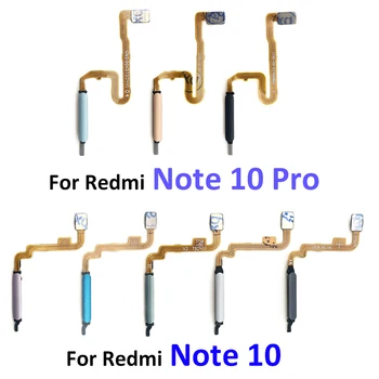 10 Adet / grup, parmak İzi Sensörü Ev Dönüş Anahtarı Menü Düğmesi Flex Kablo Xiaomi Redmi İçin Not 10 / Not 10 Pro