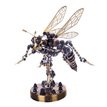 3D Paslanmaz Çelik Böcekler Bulmaca model seti DIY Mekanik Wasp Montaj El Sanatları Modeli Yapı Oyuncaklar Hobiler Hediyeler