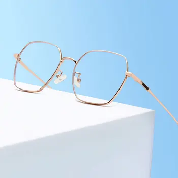 Yeni Varış Anti Mavi Işın Gözlük Metal Çerçeve Gözlük Unisex Tam Jant Gözlük Miyopi Gözlük yaylı menteşeler
