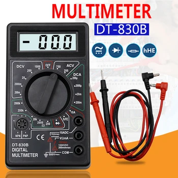 1 TAKIM LCD Dijital Multimetre AC/DC 750 / 1000V Dijital Mini Multimetre prob Voltmetre Ampermetre Ohm tester ölçer Gerilim Akım