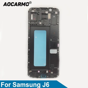 Aocarmo Ön LCD Ekran Çerçeve Ön Kapak Samsung Galaxy J6 2018 J600 J600F