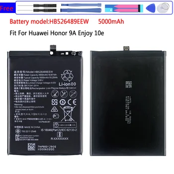 5000mAh HB526489EEW Telefonu Pil İçin Huawei Y6p Keyfini Çıkarın 10e 20 5G SE Onur 9A Oyun 9 Ekran Batteria + ücretsiz araçlar