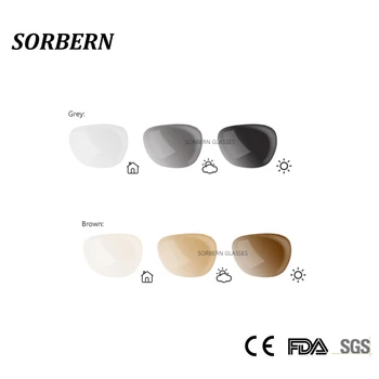Özelleştirilmiş Reçete Gözlük Fotokromik Lens Gri Kahverengi Kadın Erkek 1.56,1.61, 1.67 Geçişler Lens Lentes Tek Vizyon