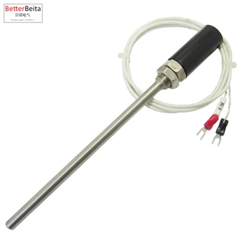 K türü sıcaklık sonda 0-600'C paslanmaz çelik termokupl 10cm uzunluğu su geçirmez sensörü