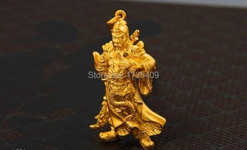 Saf 999 24 K Sarı Altın / 3D Nimet GuanGong Kolye 12.2 g