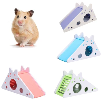 Komik Hamster Slayt Oyuncak Kobay Monte kaydırak Oyuncaklar Kürkü Hamster Evi Kafes Nefes Hamster Aksesuarları