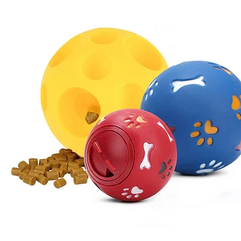Köpek Oyuncak Lastik bir Top Dağıtıcı Kaçak Gıda oyuna İnteraktif Pet Diş Diş Eğitim Oyuncak 7,5 cm/2.95 Çiğnemek