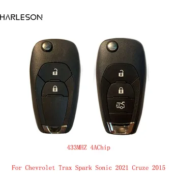 2 3 Düğme Satış Sonrası Çevirme Uzaktan Araba Anahtarı 4A Çip 433MHz için Chevrolet Trax Spark Sonic 2021 Cruze 2015 Araba Uzaktan Anahtar