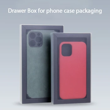 50 Paket iphone X/S/14Pro Max cep telefonu kılıfı Kraft ambalaj Kutusu Mat Çekmece Kutusu El Sanatları Ekran saklama kutusu