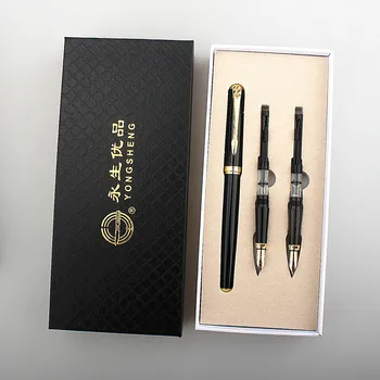 2022 yeni Yongsheng Siyah dolma kalem Metal Klip İnce 0.5 mm / Bükülmüş 1.0 MM Uç yazma ofis okul hediyeler kalemler